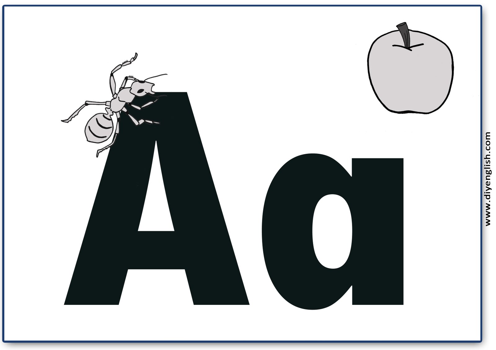 Letter A flashcard