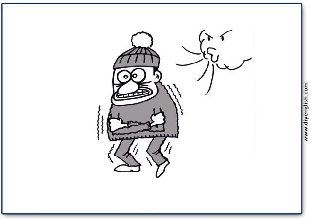 cold – Blank – colour & write flashcard