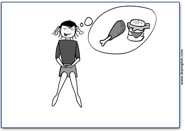 hungry – Blank – colour & write flashcard