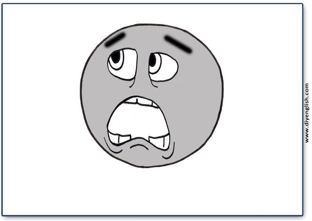 scared – Blank – colour & write flashcard