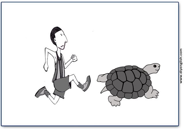 slow – Blank – colour & write flashcard