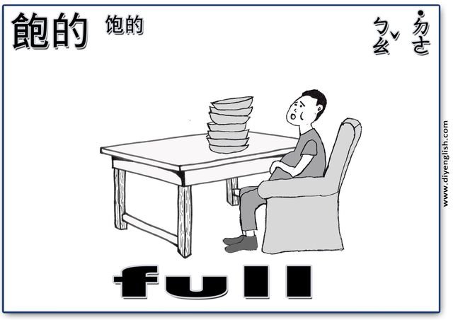 full – Chinese & English flashcard