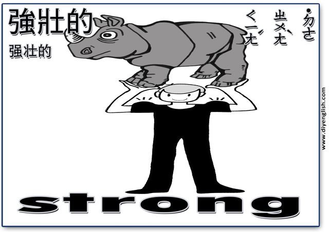 strong – Chinese & English flashcard
