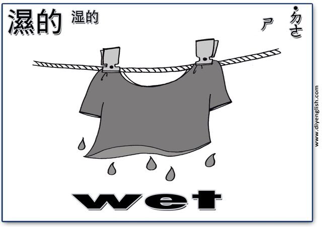 wet – Chinese & English flashcard
