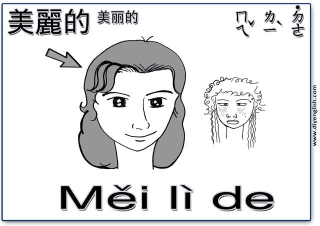 beautiful – Chinese & Pinyin flashcard