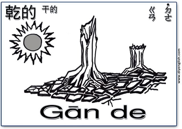 dry – Chinese & Pinyin flashcard