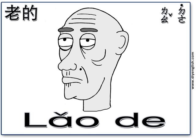 old – Chinese & Pinyin flashcard