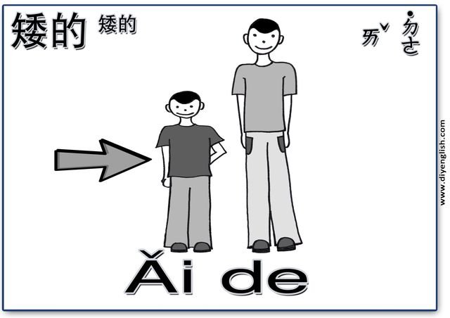 short – Chinese & Pinyin flashcard