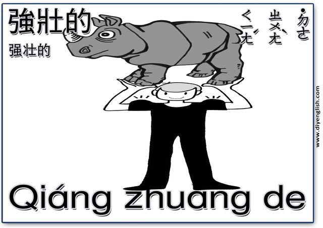 strong – Chinese & Pinyin flashcard