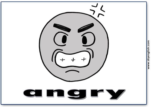 angry – English word flashcard