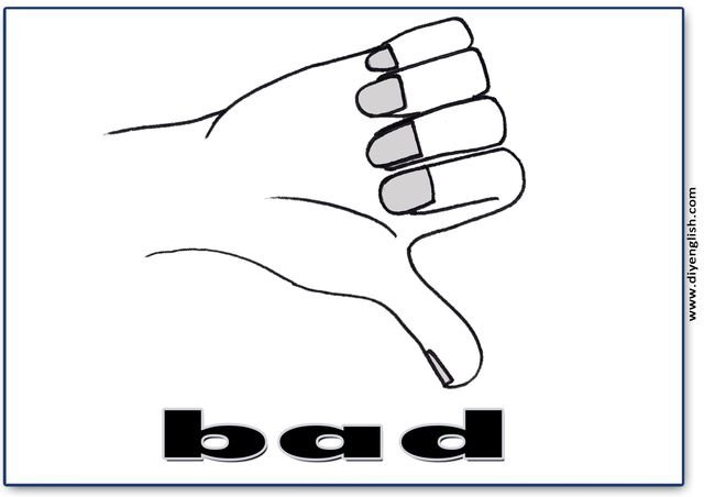 bad – English word flashcard