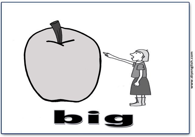 big – English word flashcard