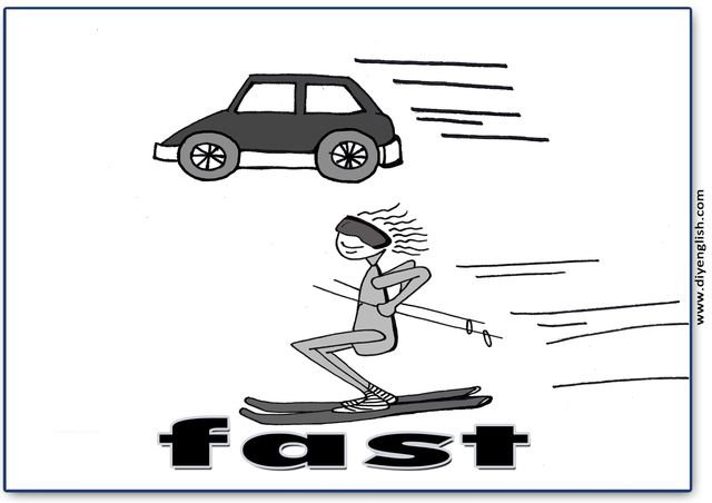 fast – English word flashcard