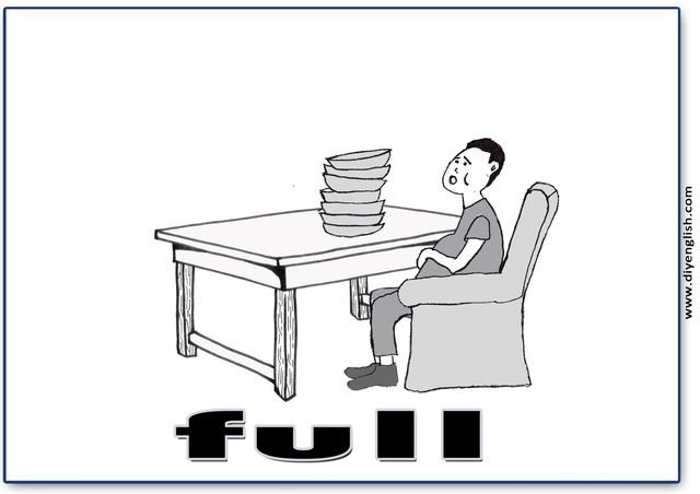 full – English word flashcard