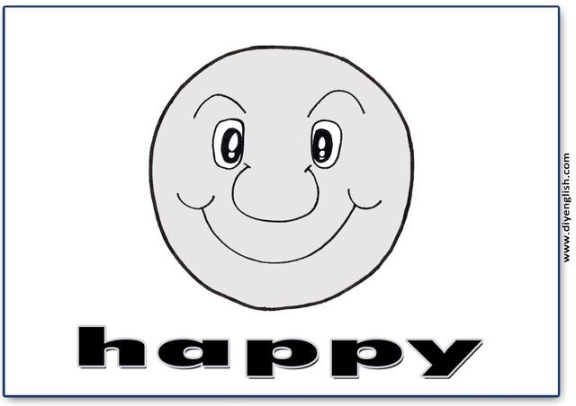 happy – English word flashcard