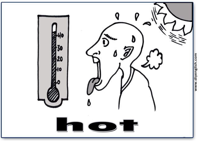 hot – English word flashcard