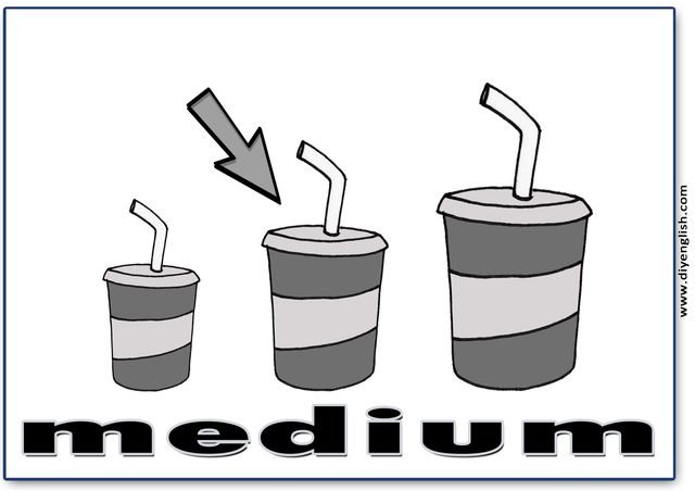 medium – English word flashcard