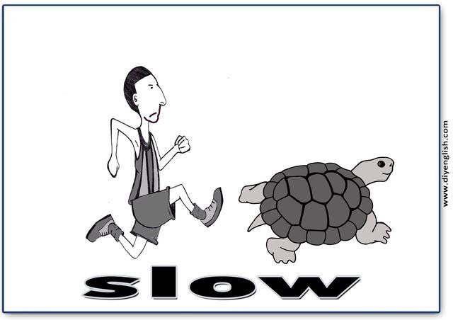 slow – English word flashcard