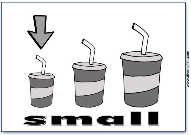 small – English word flashcard