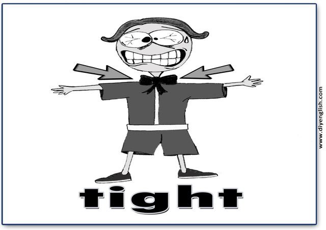 tight – English word flashcard