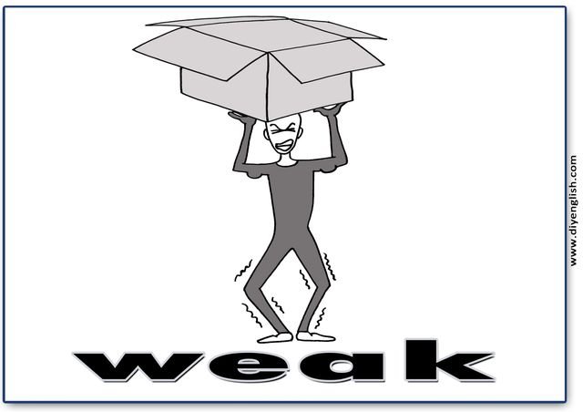 weak – English word flashcard