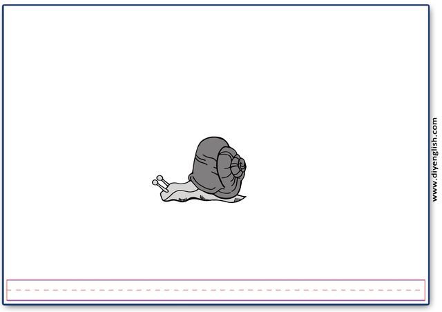 snail – Blank – colour & write flashcard
