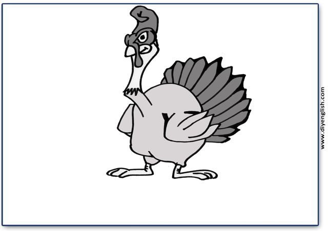 turkey – Blank – colour & write flashcard