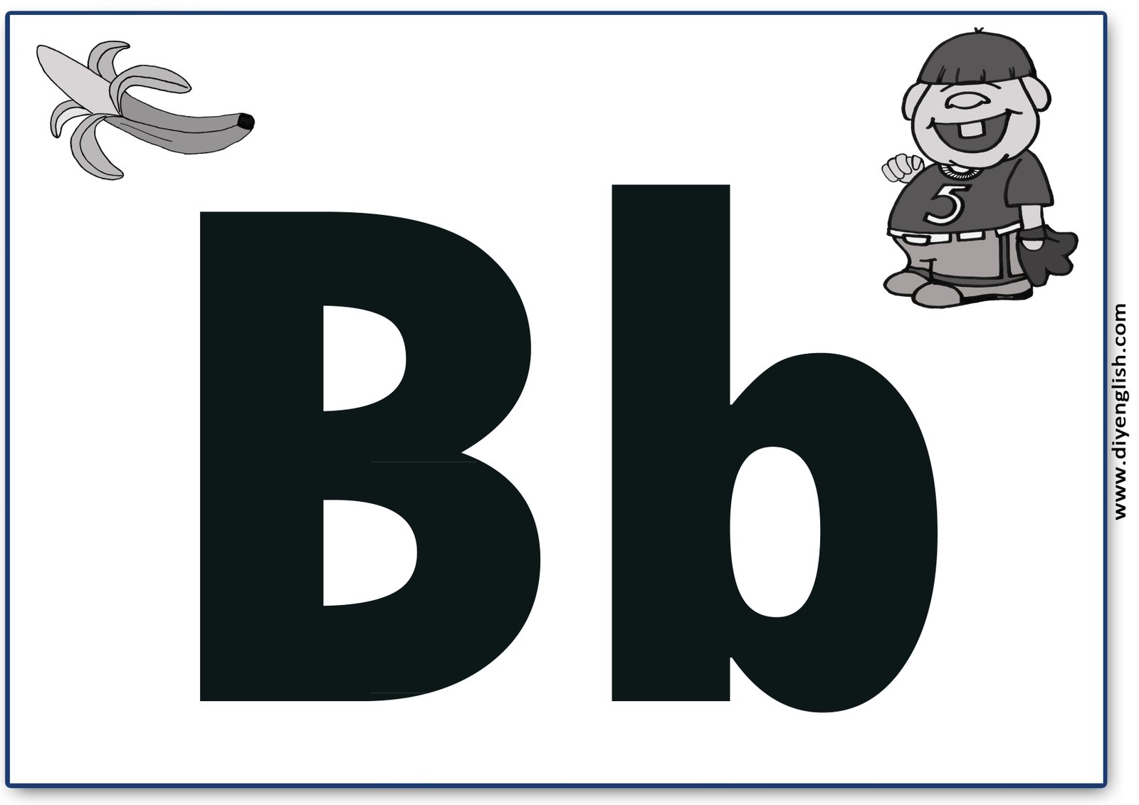 Letter B flashcard