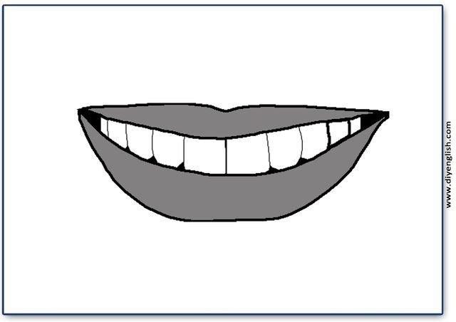 mouth – Blank – colour & write flashcard