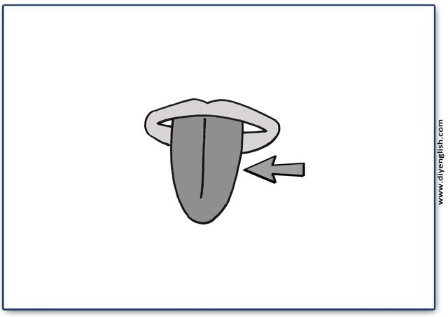 tongue – Blank – colour & write flashcard