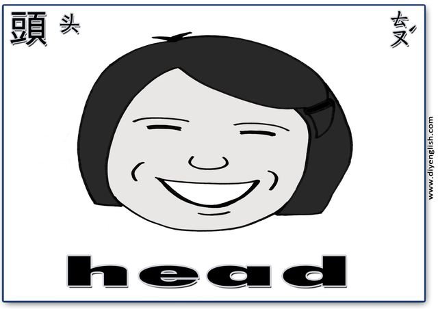 head – Chinese & English flashcard