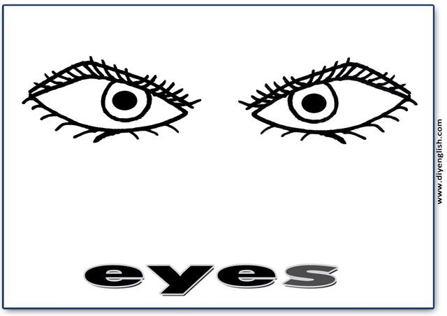 eyes – English word flashcard