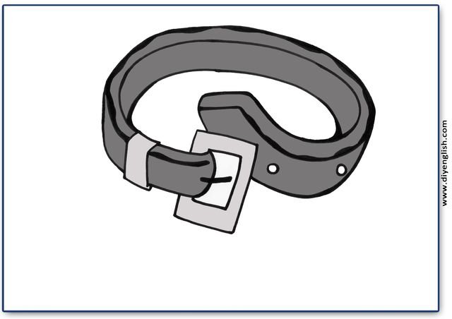 belt – Blank – colour & write flashcard