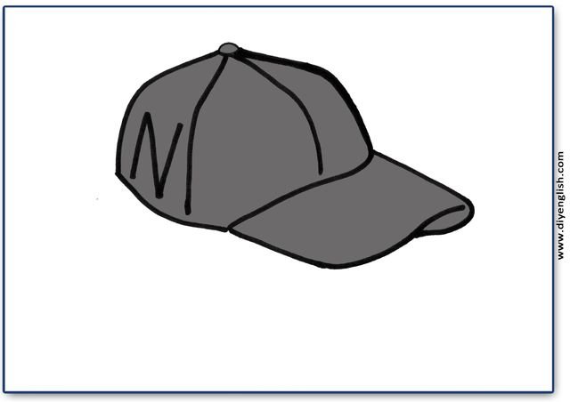 cap – Blank – colour & write flashcard