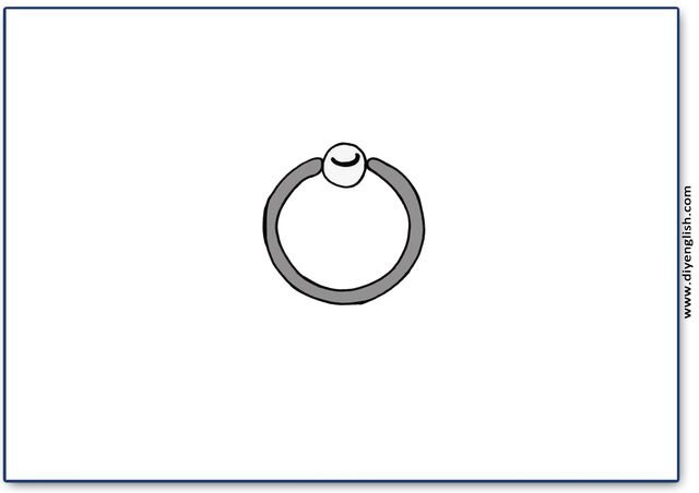 ring – Blank – colour & write flashcard