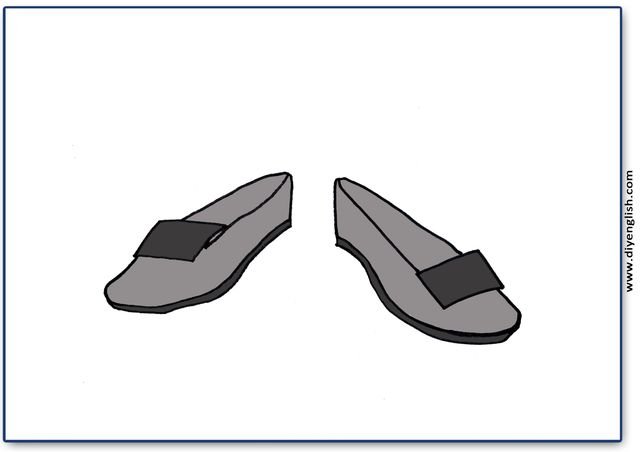 shoes – Blank – colour & write flashcard