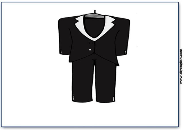 suit – Blank – colour & write flashcard