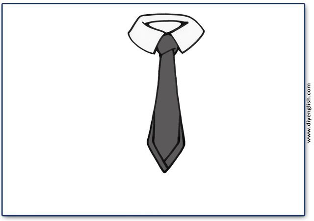 tie – Blank – colour & write flashcard