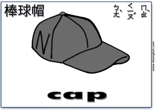 cap – Chinese & English flashcard