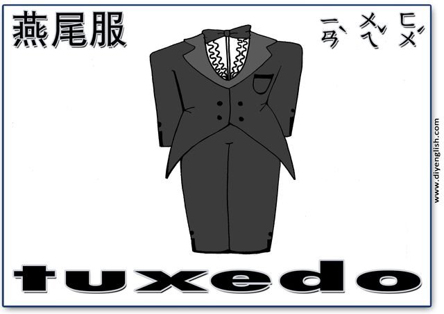 tuxedo – Chinese & English flashcard