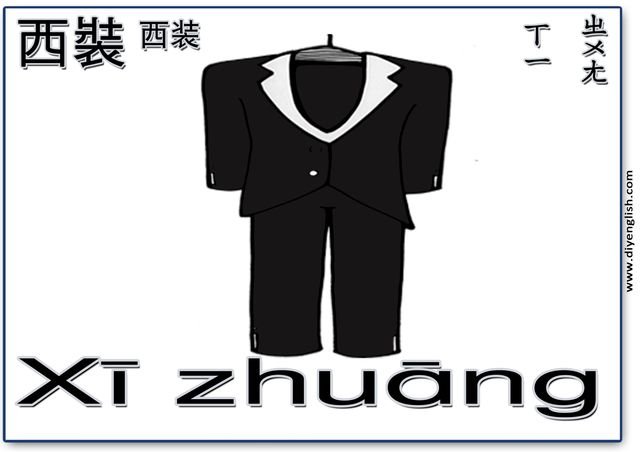 suit – Chinese & Pinyin flashcard