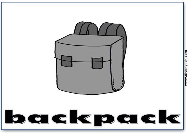 backpack – English word flashcard