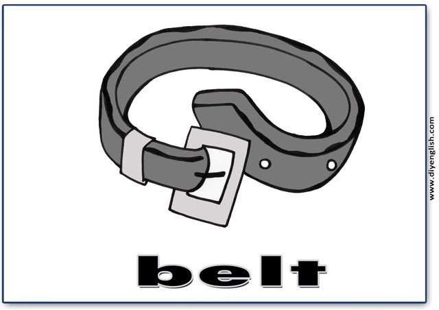 belt – English word flashcard