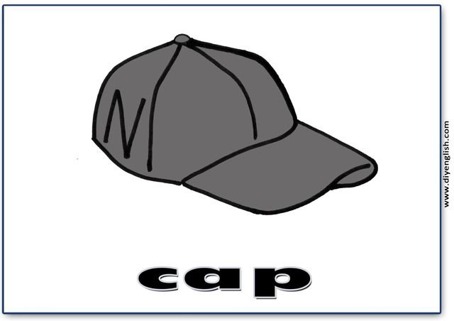 cap – English word flashcard