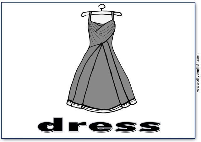 dress – English word flashcard