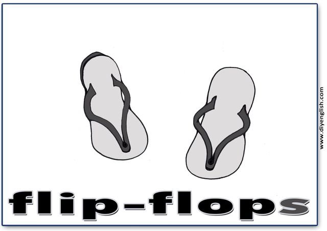 flip-flops – English word flashcard