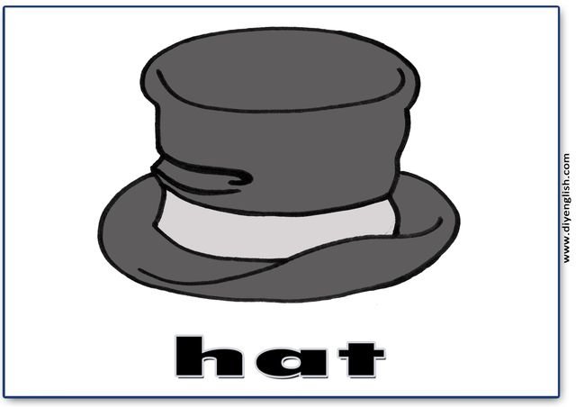 hat – English word flashcard