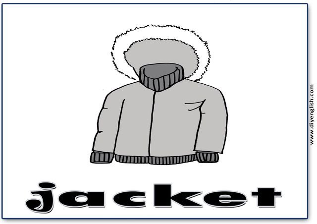 jacket – English word flashcard