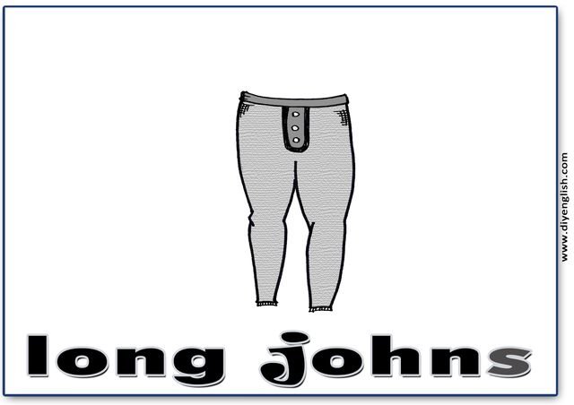 long johns – English word flashcard