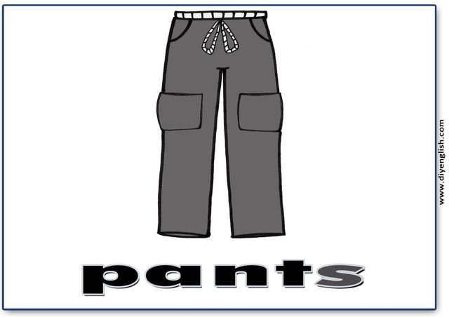 pants – English word flashcard